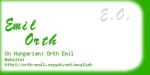 emil orth business card